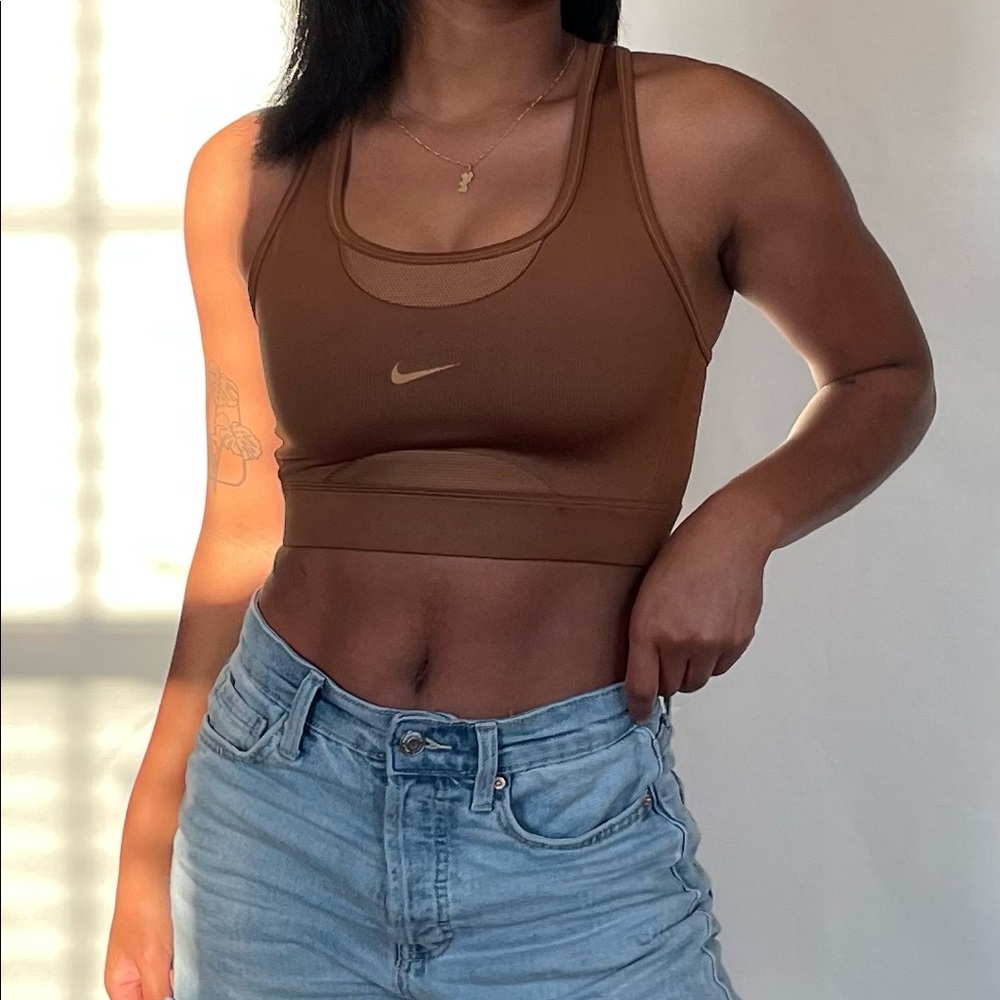 Nike Caramel Sports Bra/Crop Top